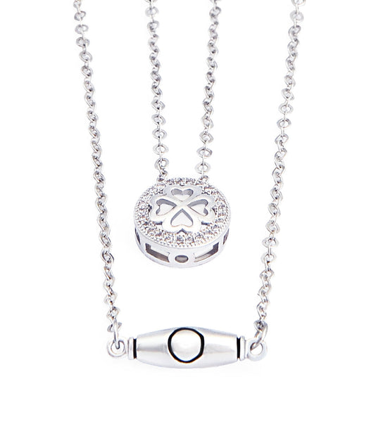 1 Eye Dzi With Four Leaf Clover Necklace – FSMegamall.com