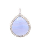 Blue Lace Agate Dewdrop Pendant