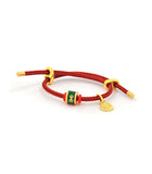 Wood Element Bracelet with Lucky Red String