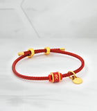 Fire Element Bracelet with Lucky Red String