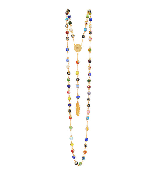 9 Eyed Dzi & Anti-Evil Eye Beaded Necklace – FSMegamall.com