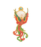 Jade Phoenix Brooch