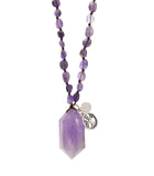 Amethyst Necklace with Amethyst Double Point & Wealth Tree Charm