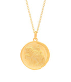 Gold Windhorse Medallion Necklace