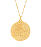 Gold Dragon Medallion Necklace