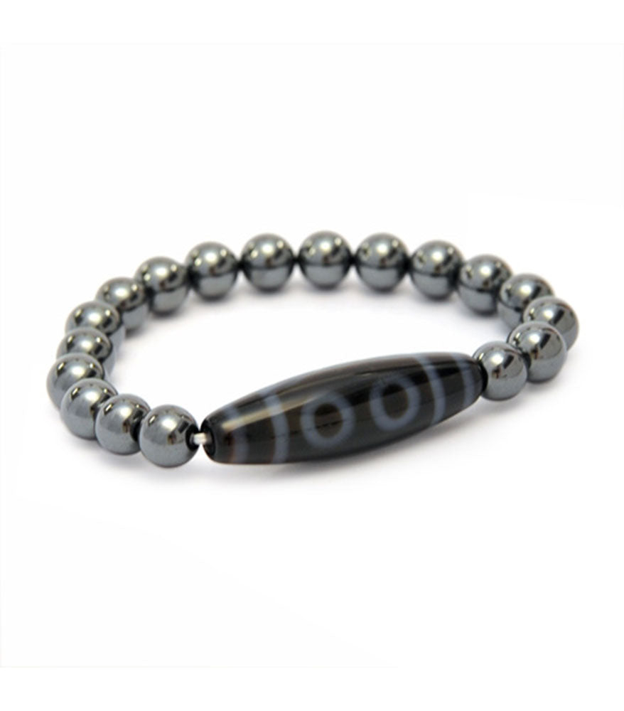 5 Eye Dzi with 8mm Hematite – FSMegamall.com