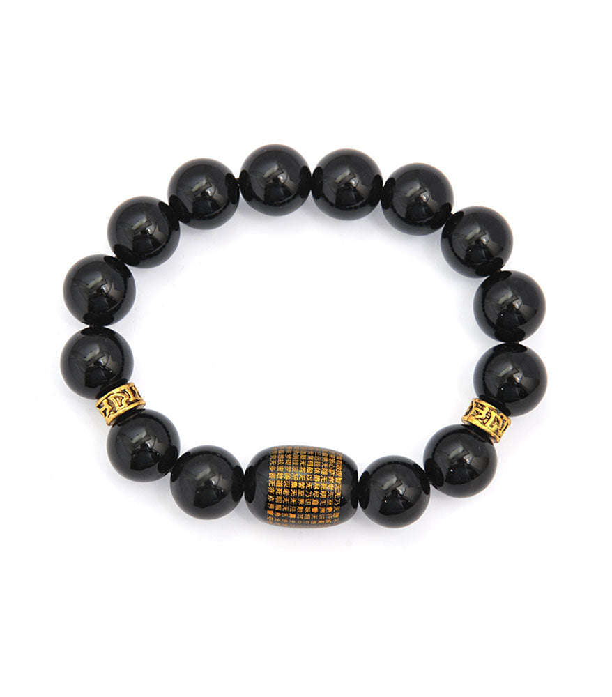 Heart Sutra with Black Onyx Bracelet – FSMegamall.com